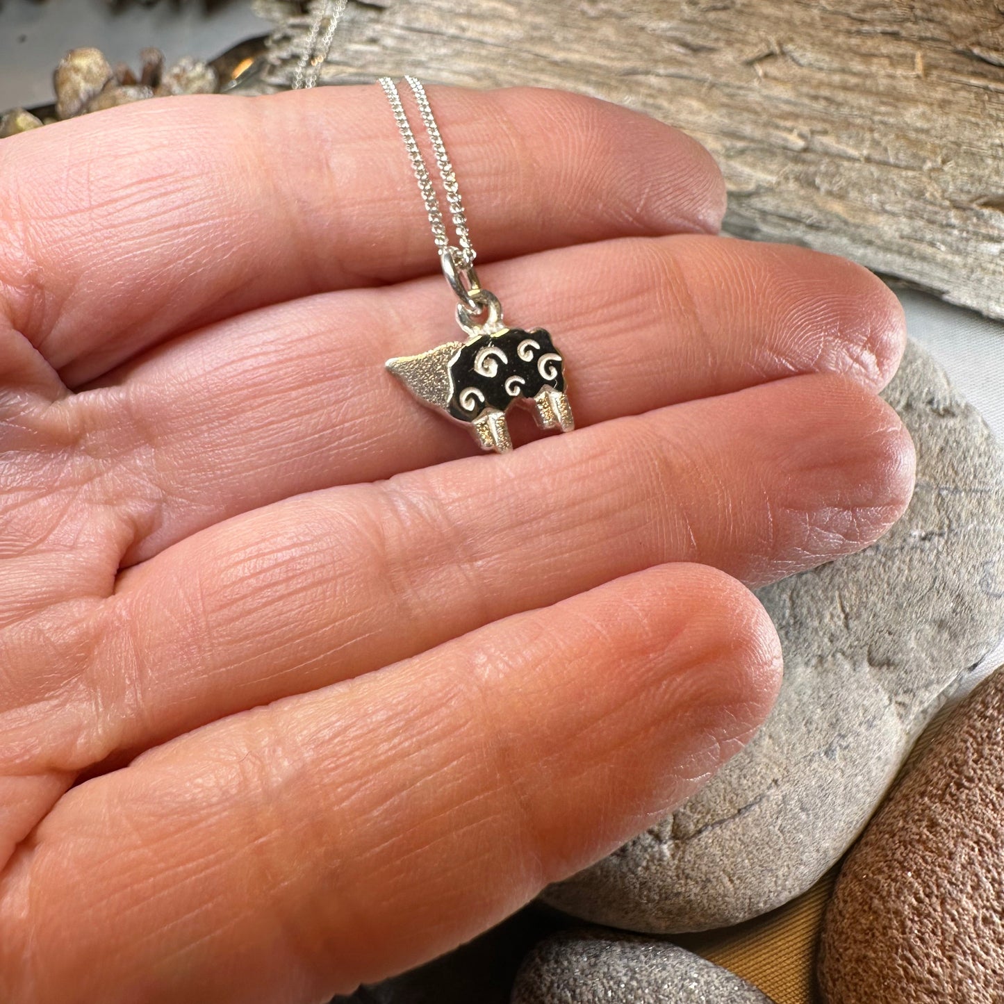 Love Ewe Sheep Necklace - Handmade in Scotland