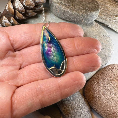 Load image into Gallery viewer, Northern Lights Sky Necklace - Handmade in Scotland
