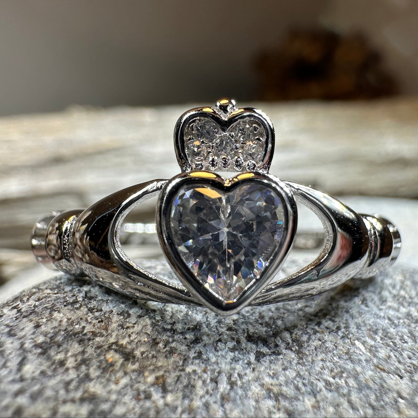 Debutante Irish Claddagh Ring in Sterling Silver