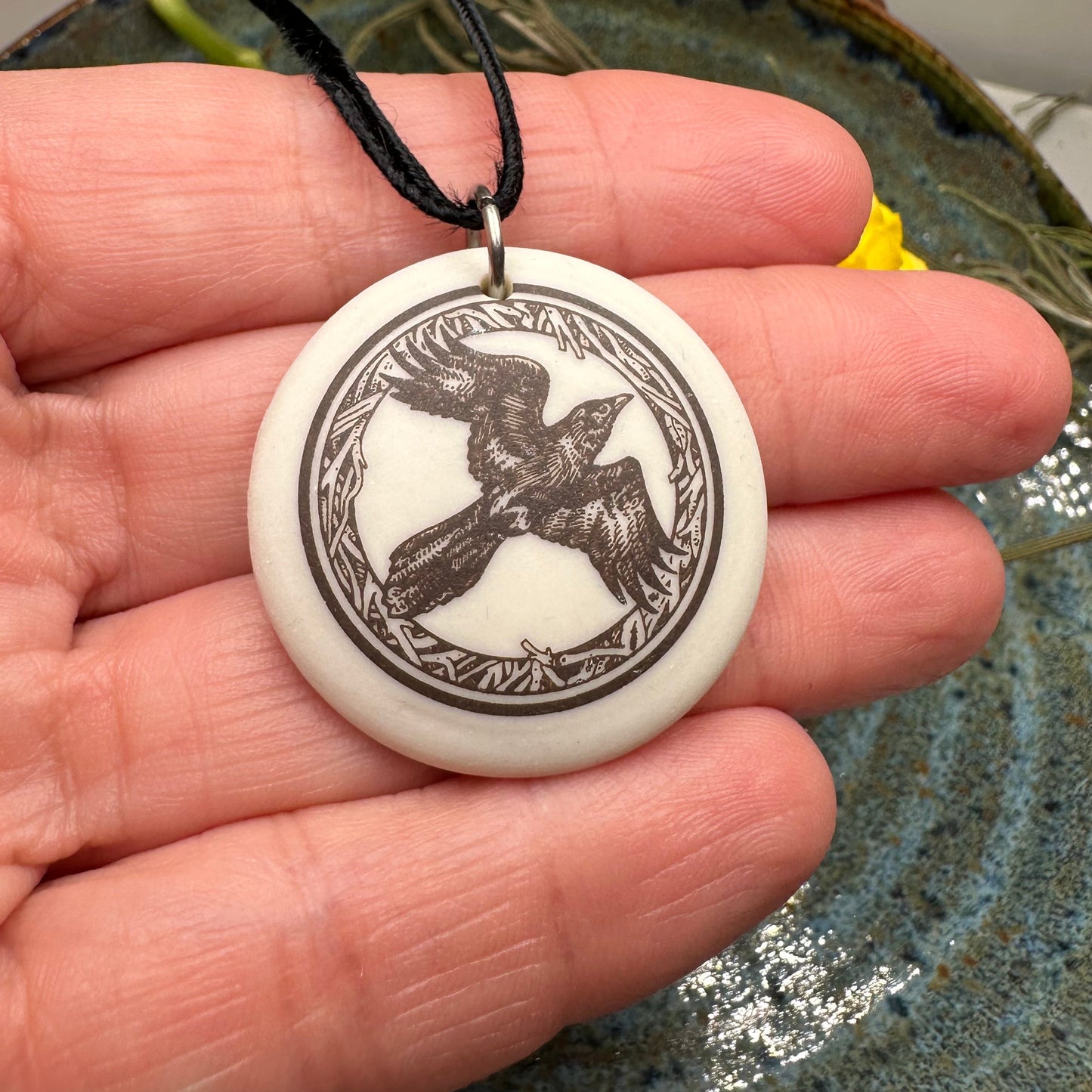 Artisan Raven Necklace - Handmade in the U.S.A.