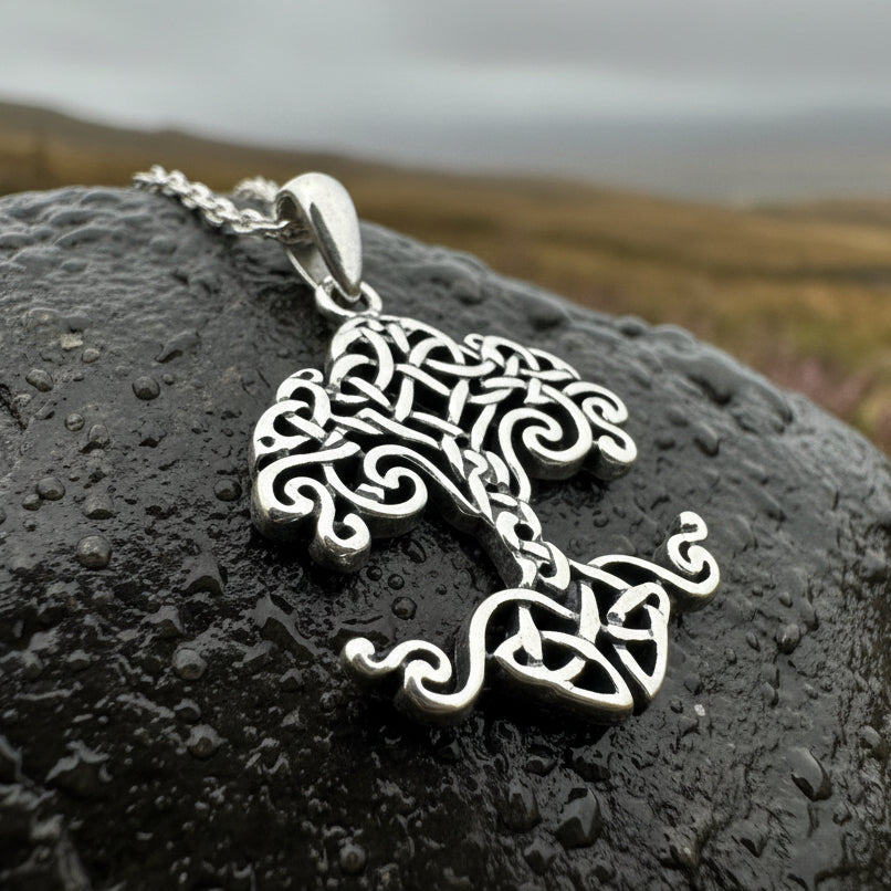 Persephone Celtic Tree of Life Necklace in Sterling Silver