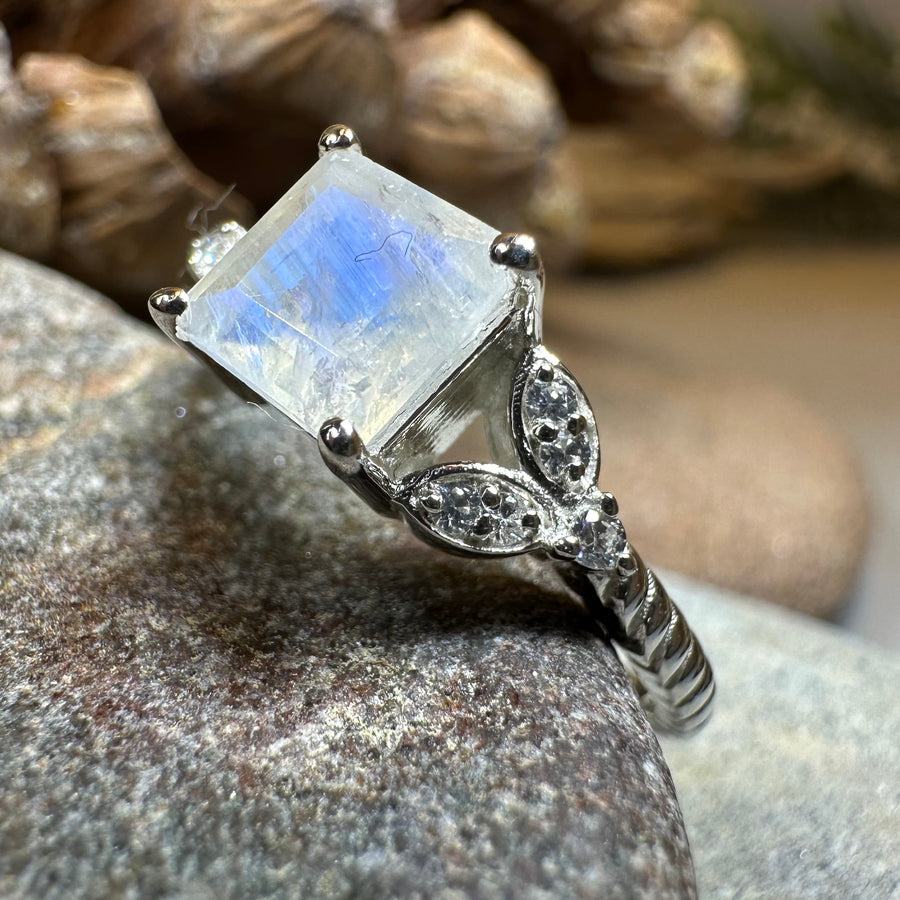 Blossom Frost Moonstone Ring