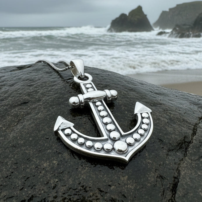 Grasmere Anchor Necklace in Sterling Silver