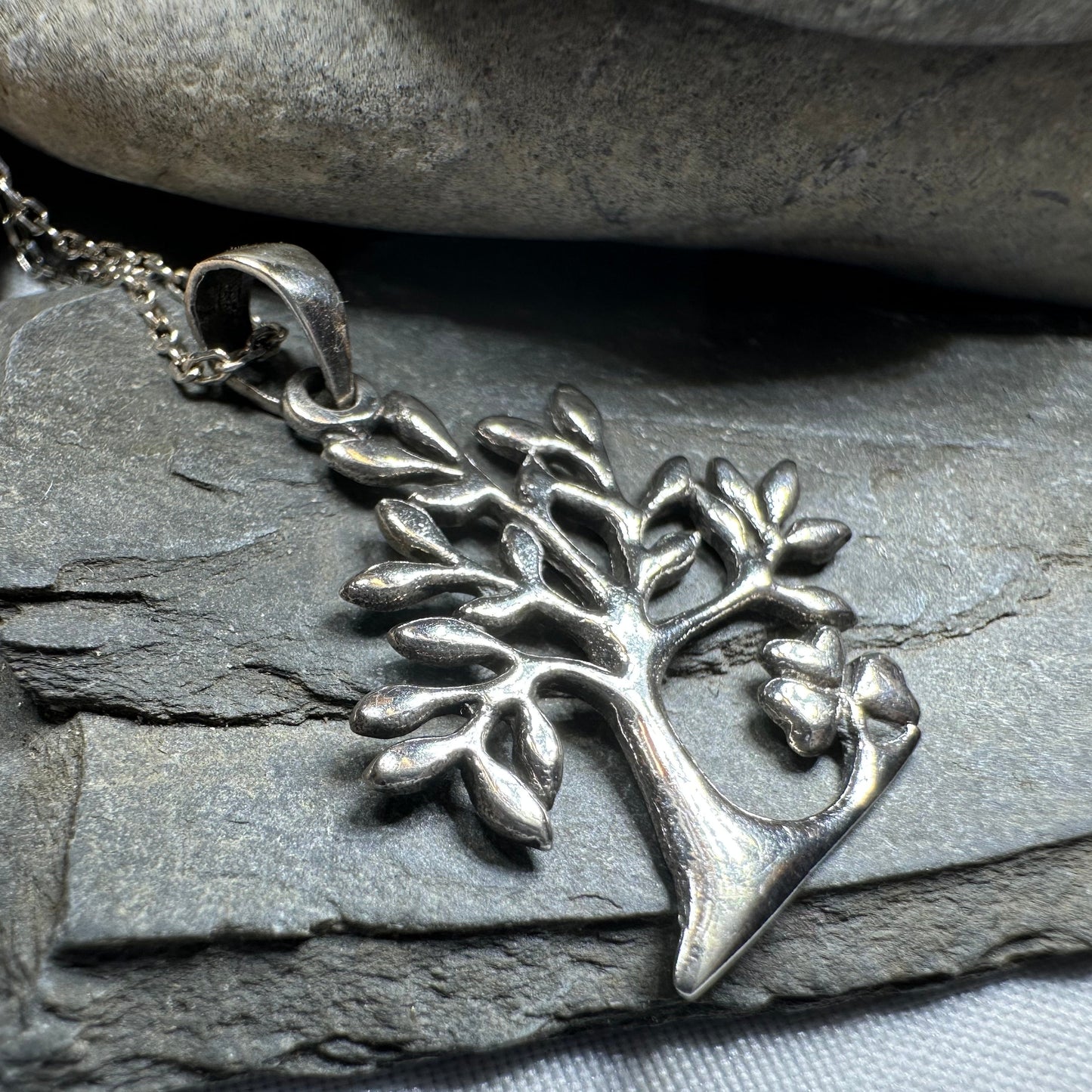 Elsa Tree of Life Shamrock Necklace in Sterling Silver — view 4