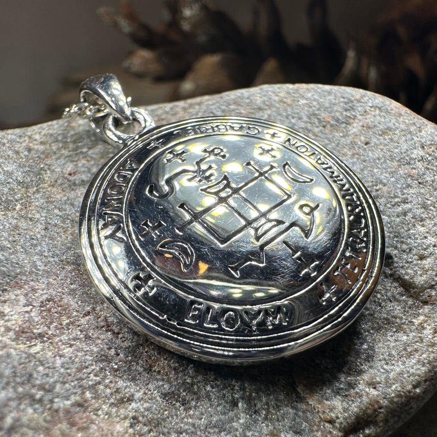 Petite Archangel Gabriel Sigil Pendant in Sterling Silver