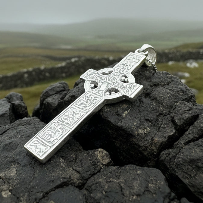 Artisan Irish Durrow Cross Necklace - Handmade in Ireland