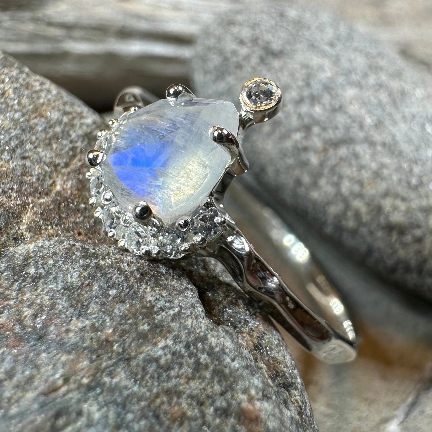 Fayre Moonstone Ring in sterling silver