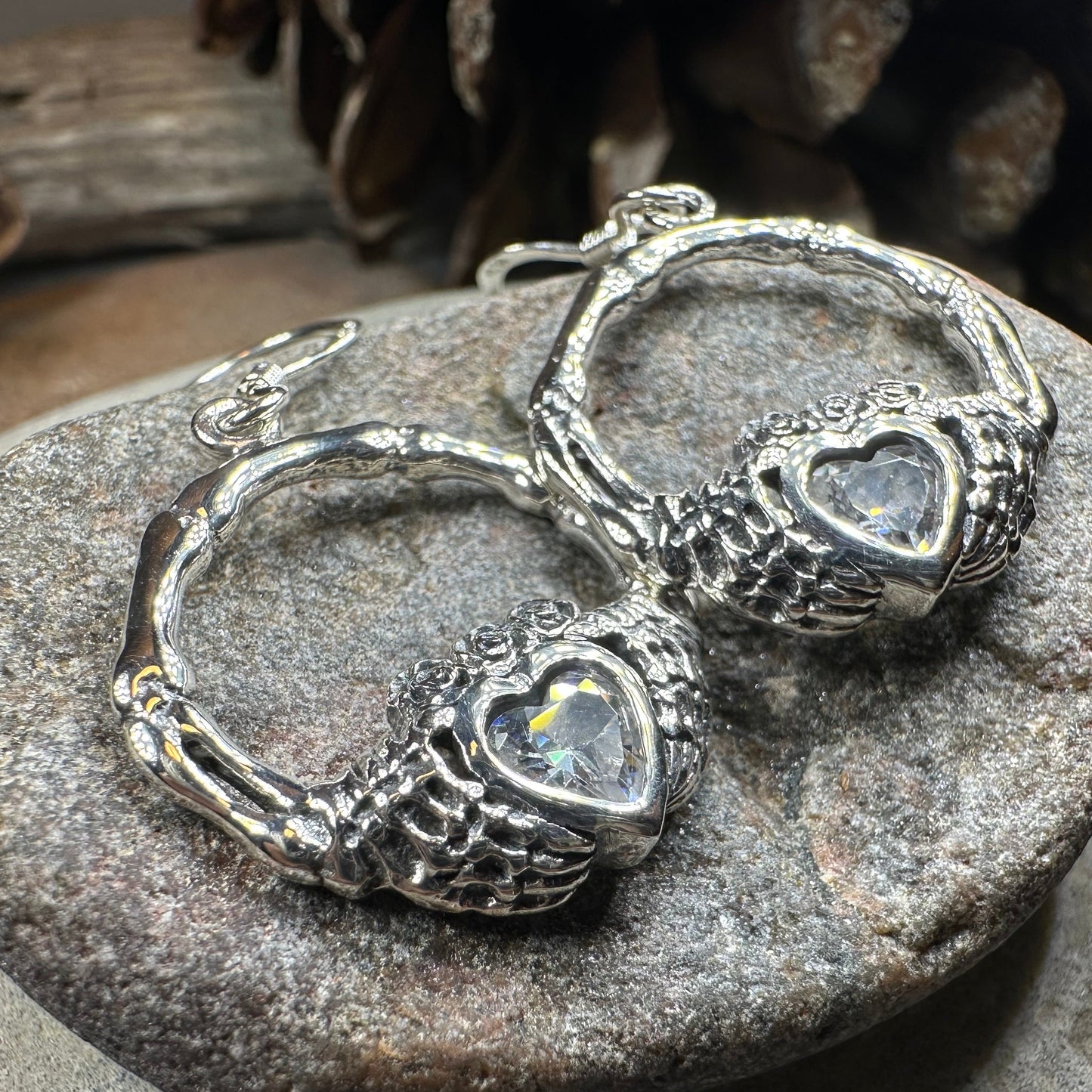 Gothic Claddagh Earrings — view 8