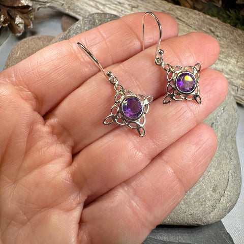 Load image into Gallery viewer, Annalise Gemstone Trinity Knot Earrings
