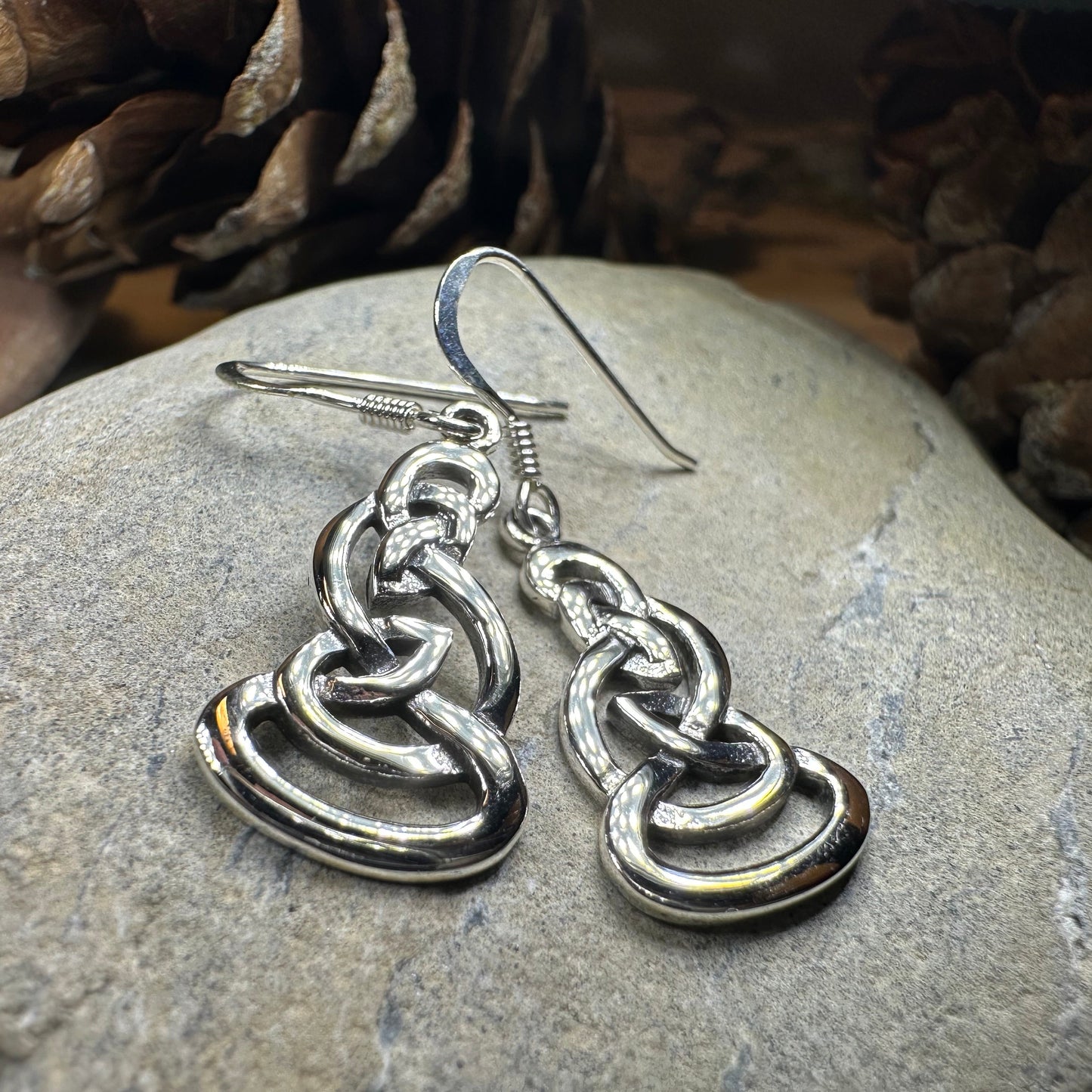 Fey Celtic Knot Earrings in Sterling Silver