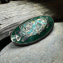 Load image into Gallery viewer, Enamel Celtic Dragon Brooch
