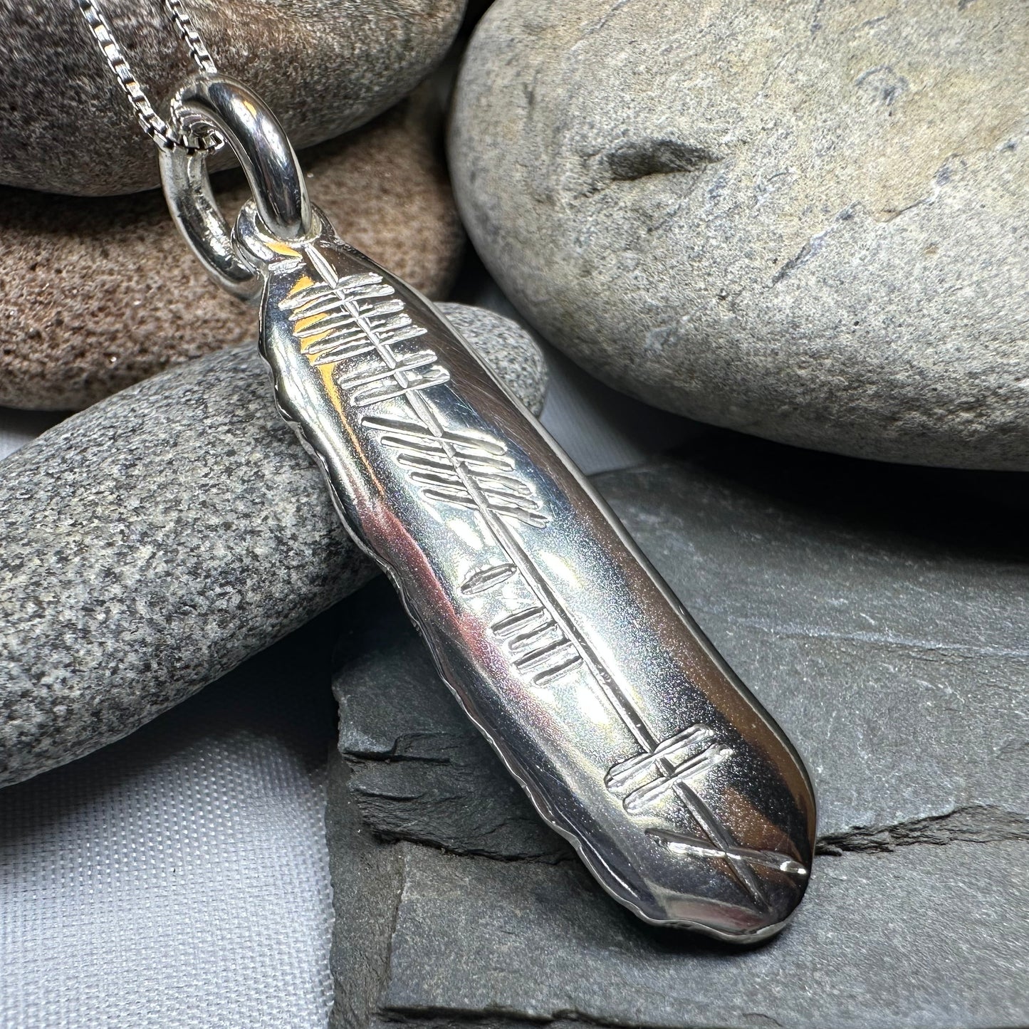 Gaelic My Heart Ogham Necklace - Made in Ireland