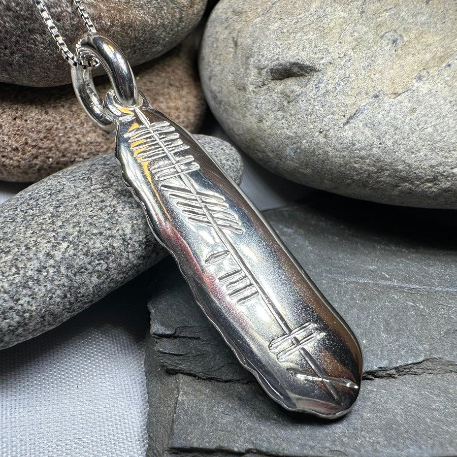 Gaelic My Heart Ogham Necklace - Made in Ireland