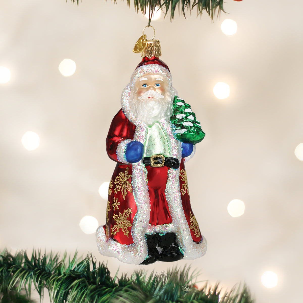 Glistening Golden Santa in gold