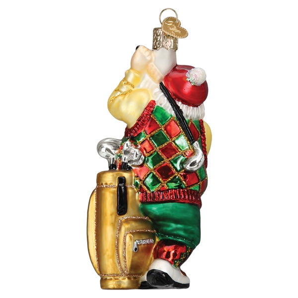Golfing Santa Ornament — view 4