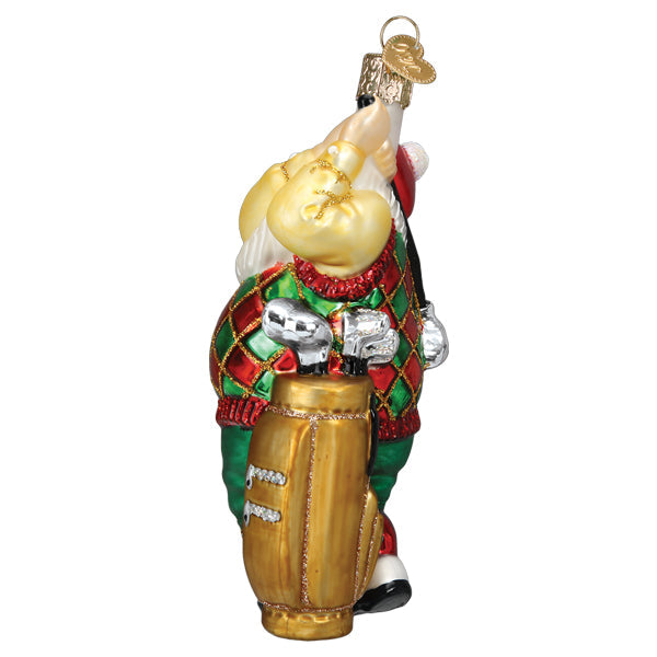 Golfing Santa Ornament — view 5