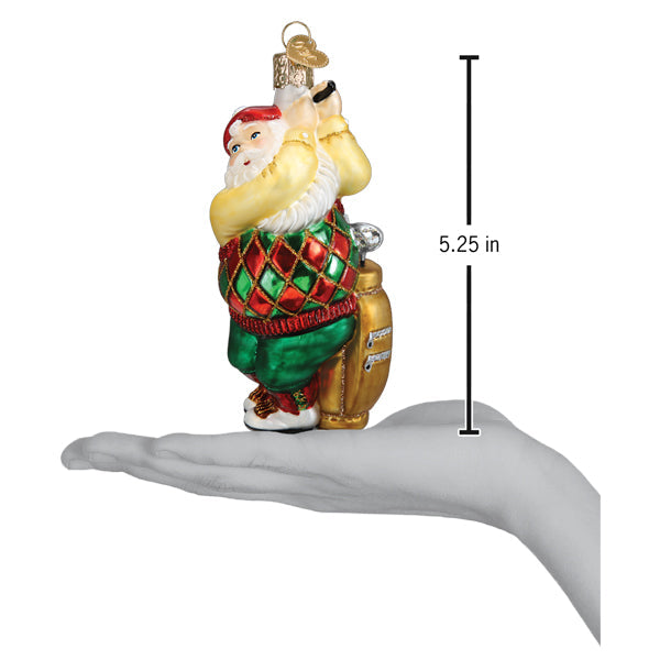 Golfing Santa Ornament — view 6