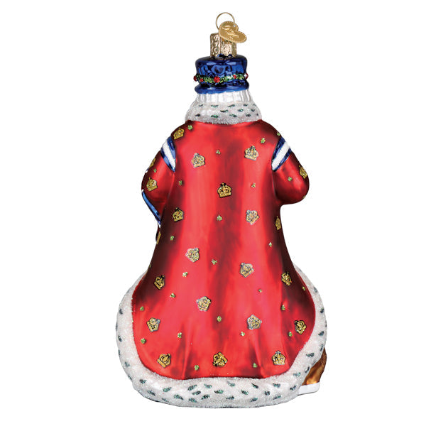United Kingdom Santa Ornament - Handblown Glass