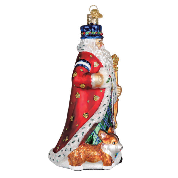 United Kingdom Santa Ornament - Handblown Glass