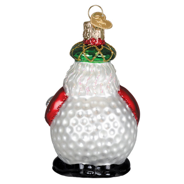 Ho Ho Hole-In-One Golf Ornament - Handblown Glass