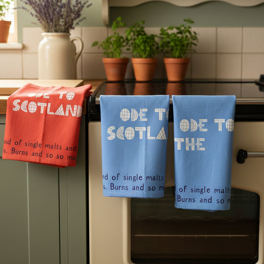 Handmade Scotland Lover Tea Towels - Set of Two