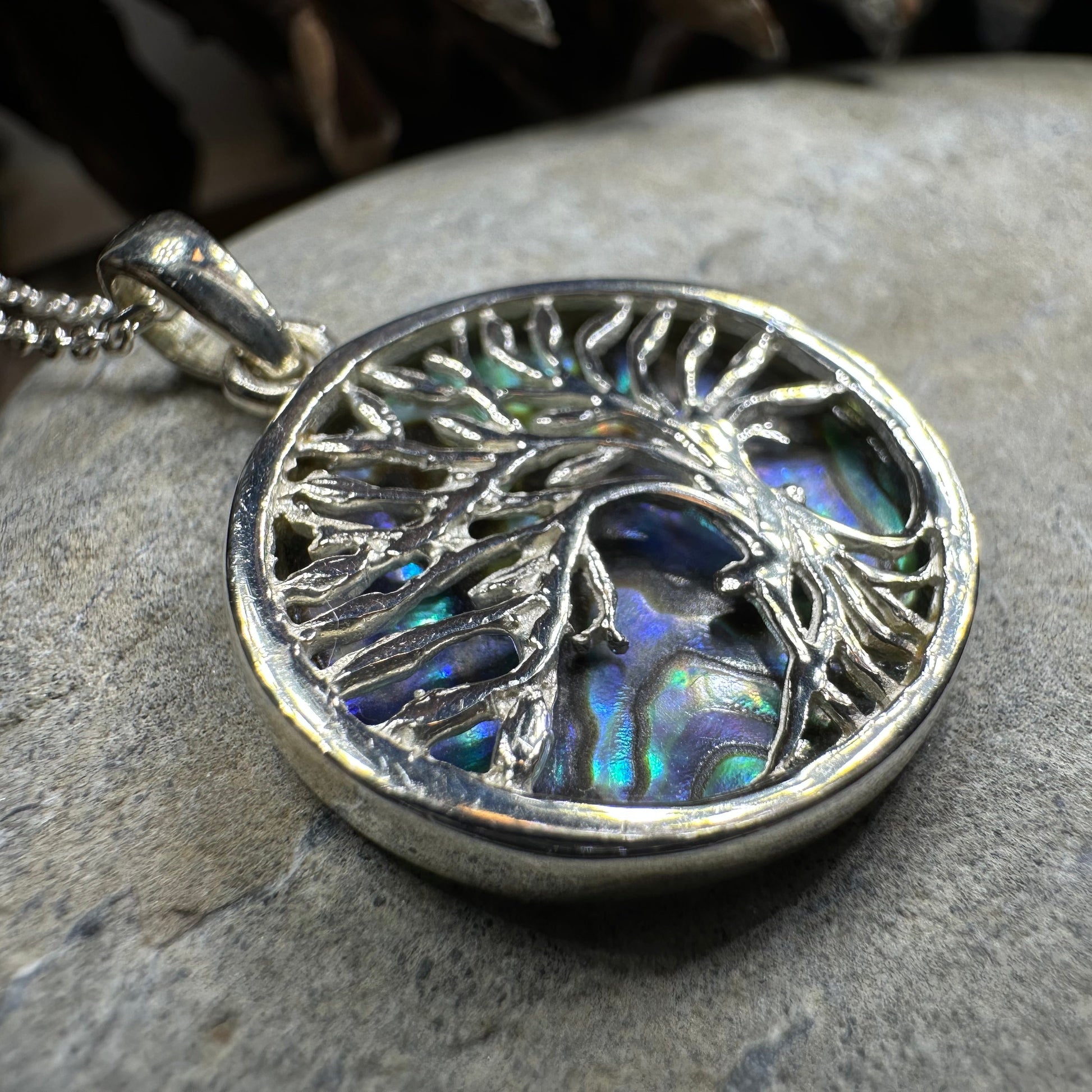 Aila Tree of Life Necklace in Sterling Silver — view 5