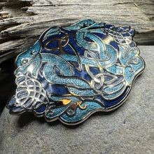 Load image into Gallery viewer, Celtic Dragon Enamel Brooch
