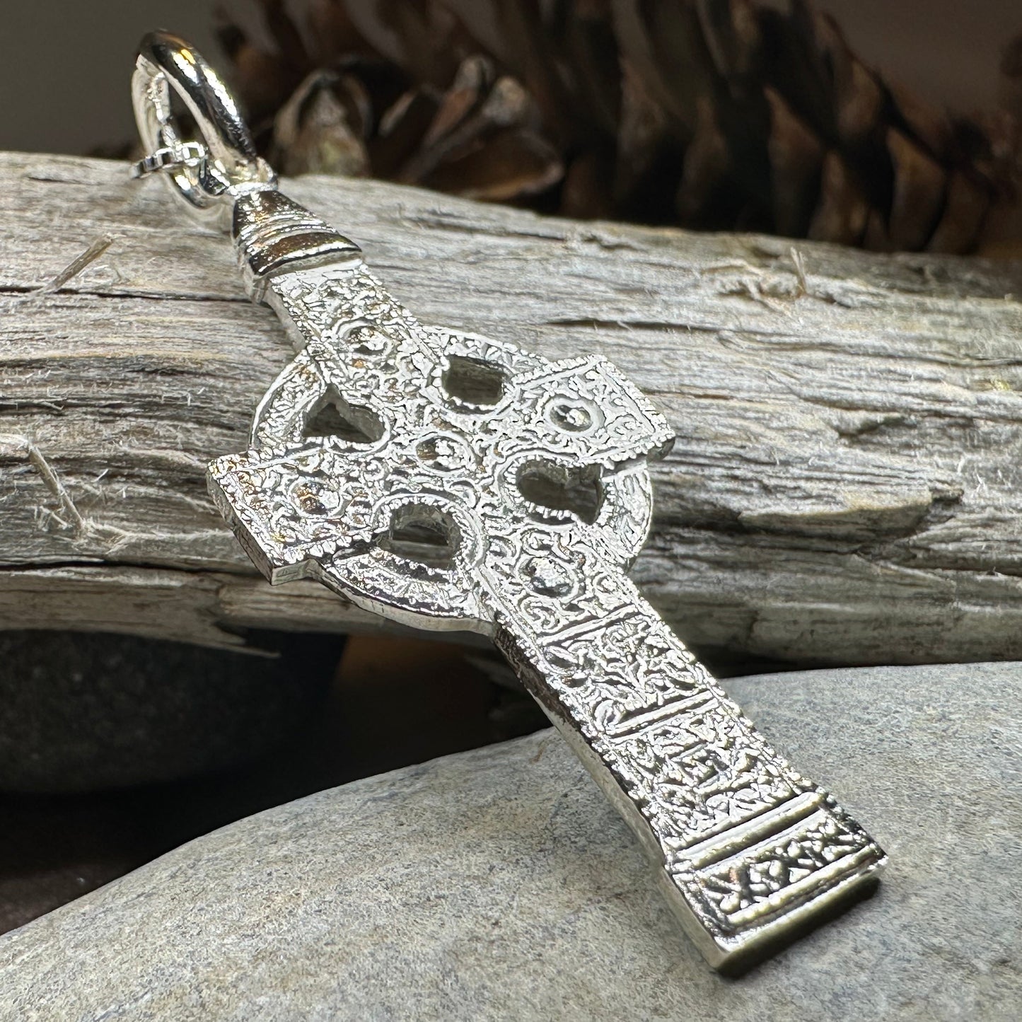 Artisan Irish Ahenny Cross Necklace - Made in Ireland — view 8