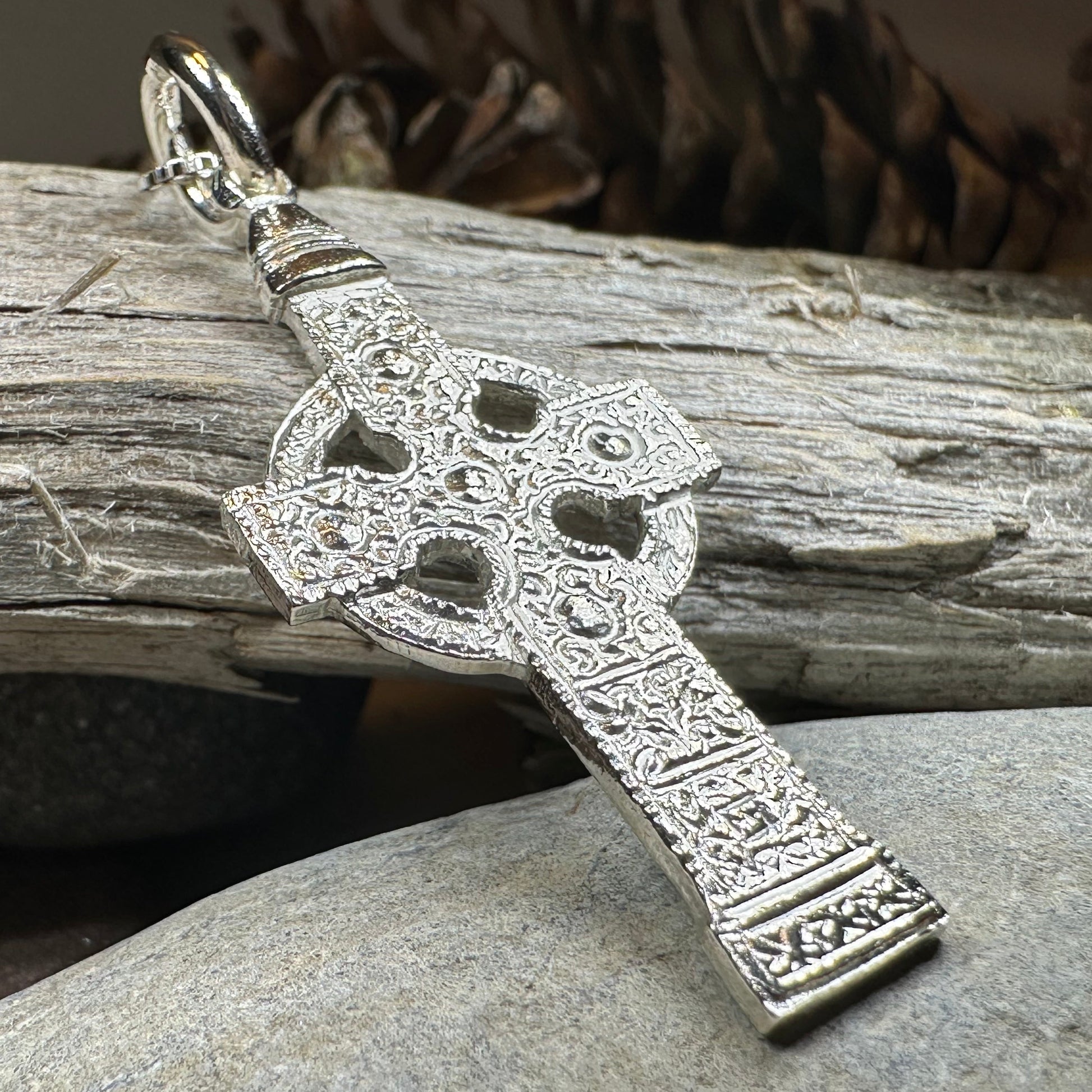 Artisan Irish Ahenny Cross Necklace - Made in Ireland — view 8