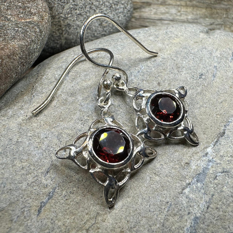 Load image into Gallery viewer, Annalise Gemstone Trinity Knot Earrings
