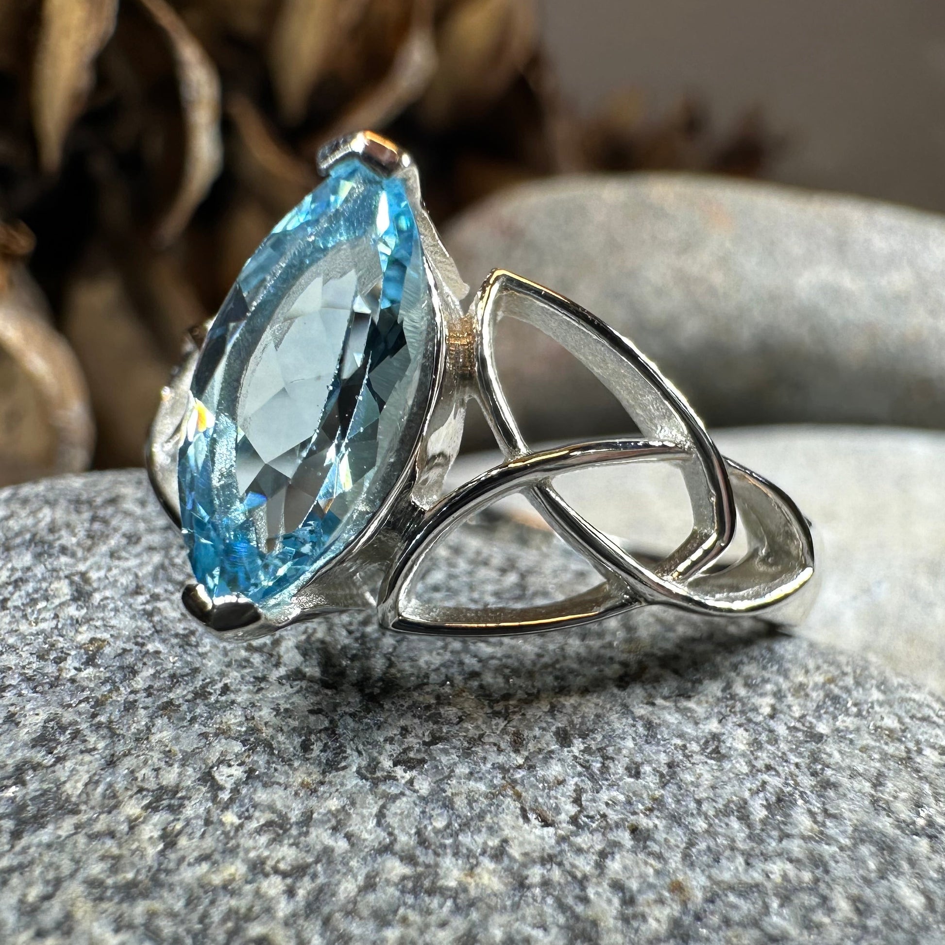 Millicent Celtic Trinity Knot Ring — view 4