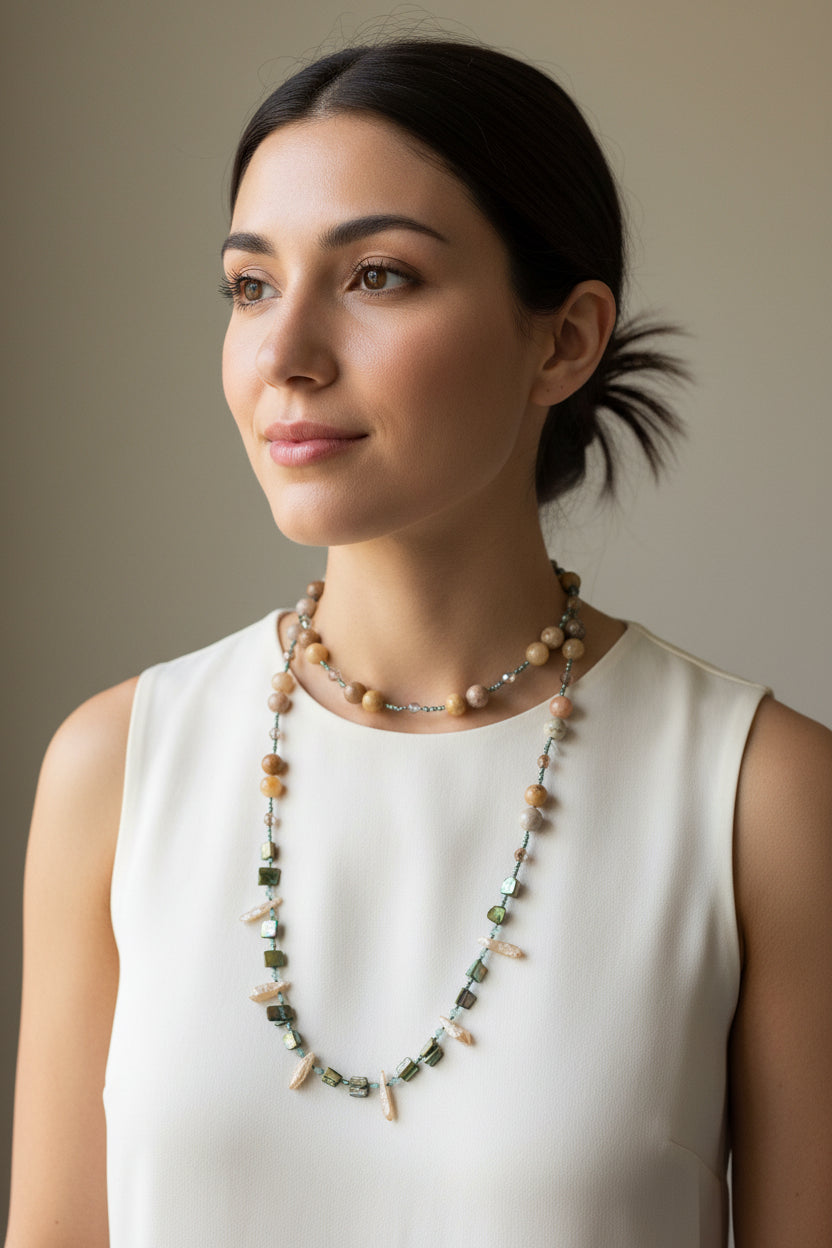 Barleycove Beach Crystal Necklace — view 5