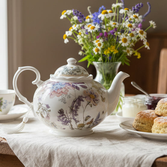 Wildflower Meadow Fine China Teapot