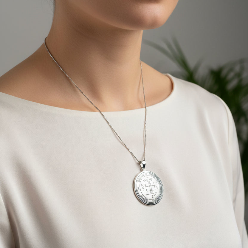 Archangel Gabriel Sigil Pendant in Sterling Silver
