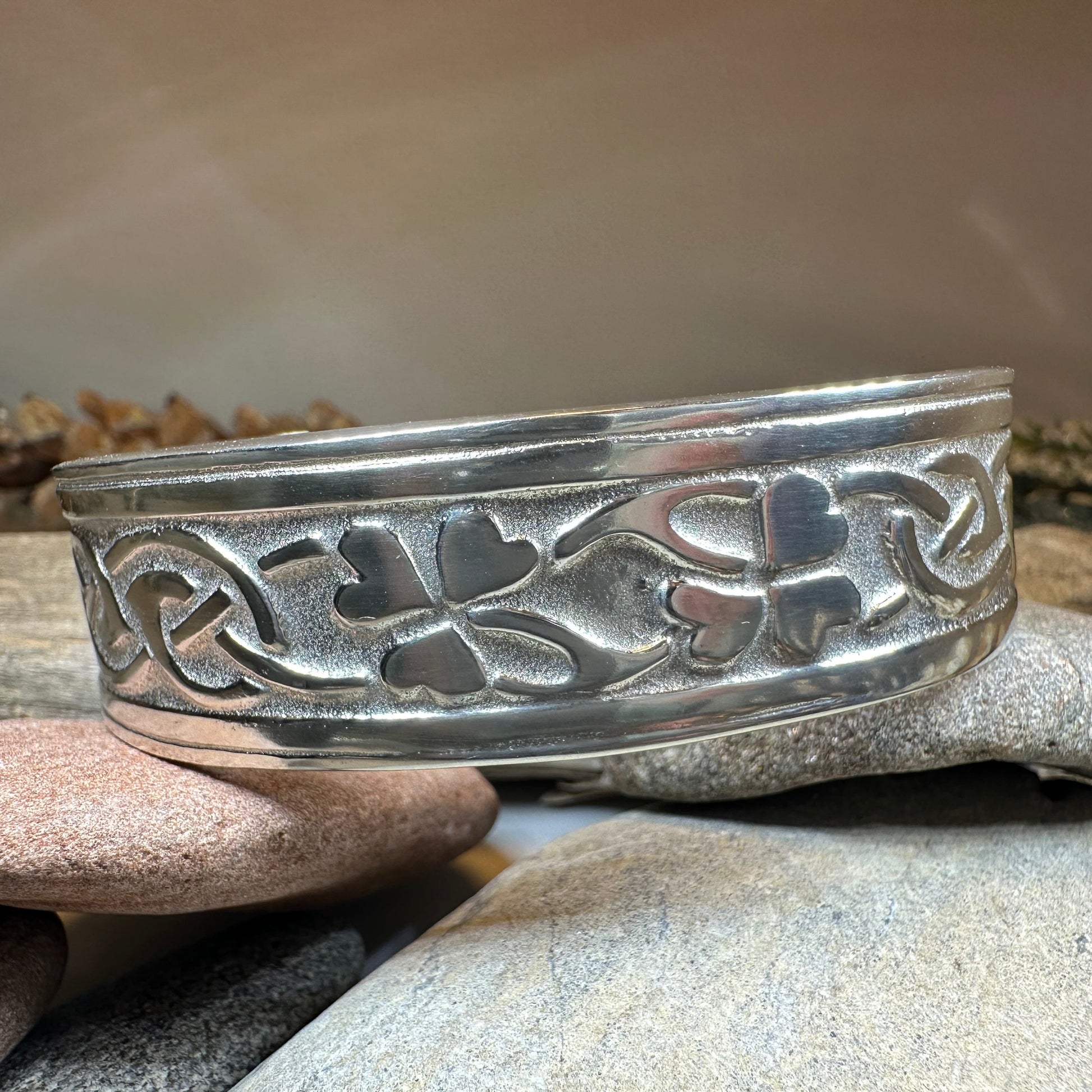 Irish Shamrock Cuff Bracelet — view 12