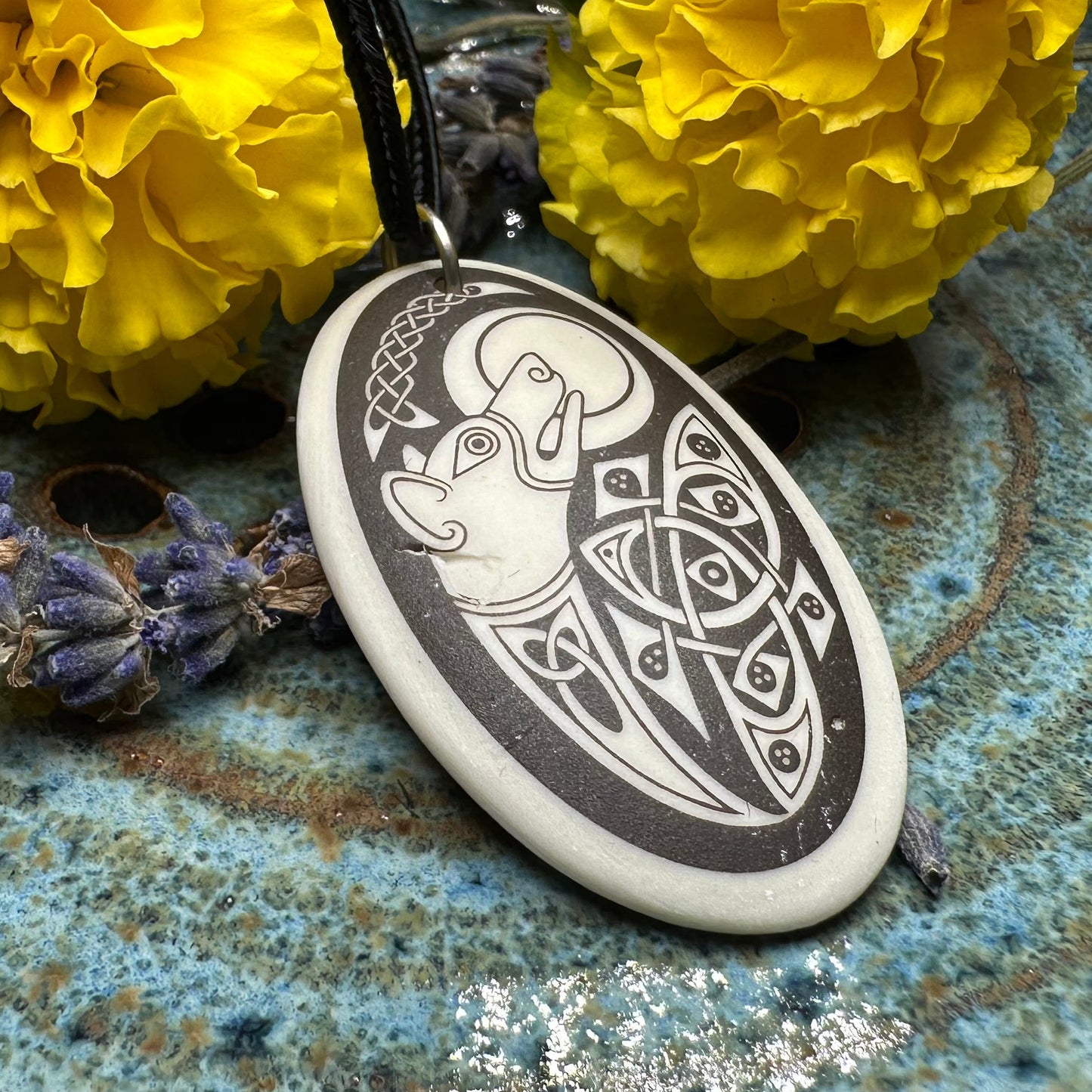 Artisan Celtic Dog Necklace - Handmade in the U.S.A.