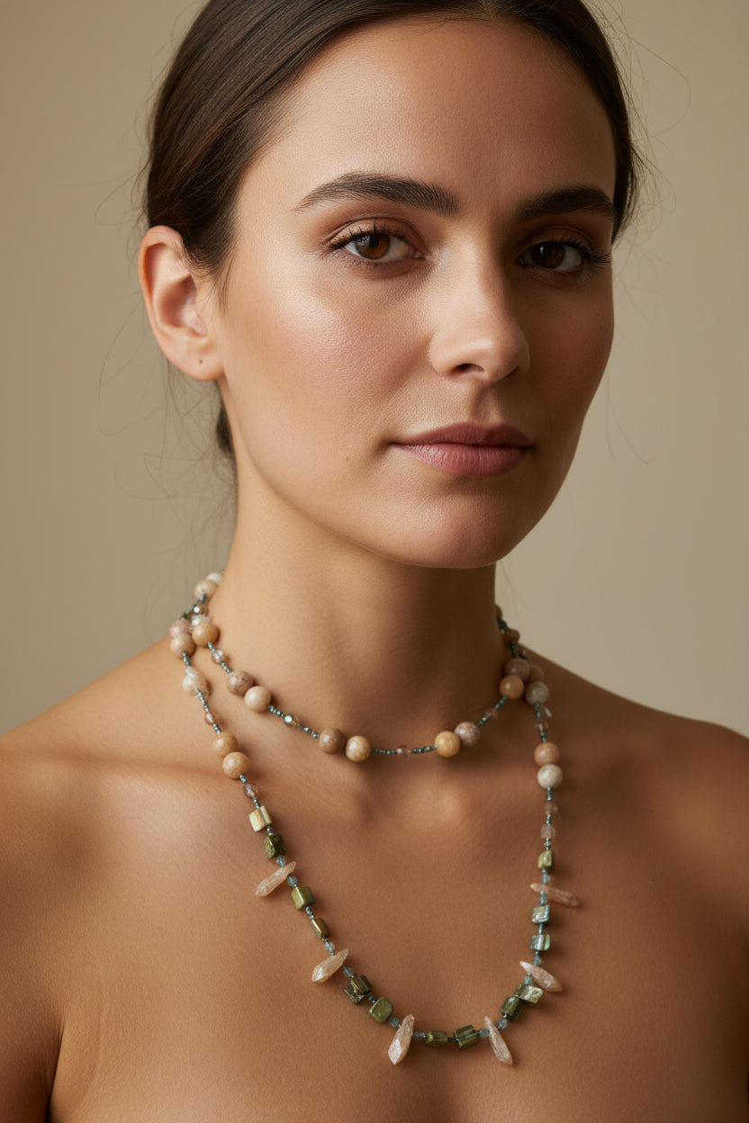 Barleycove Beach Crystal Necklace — view 9