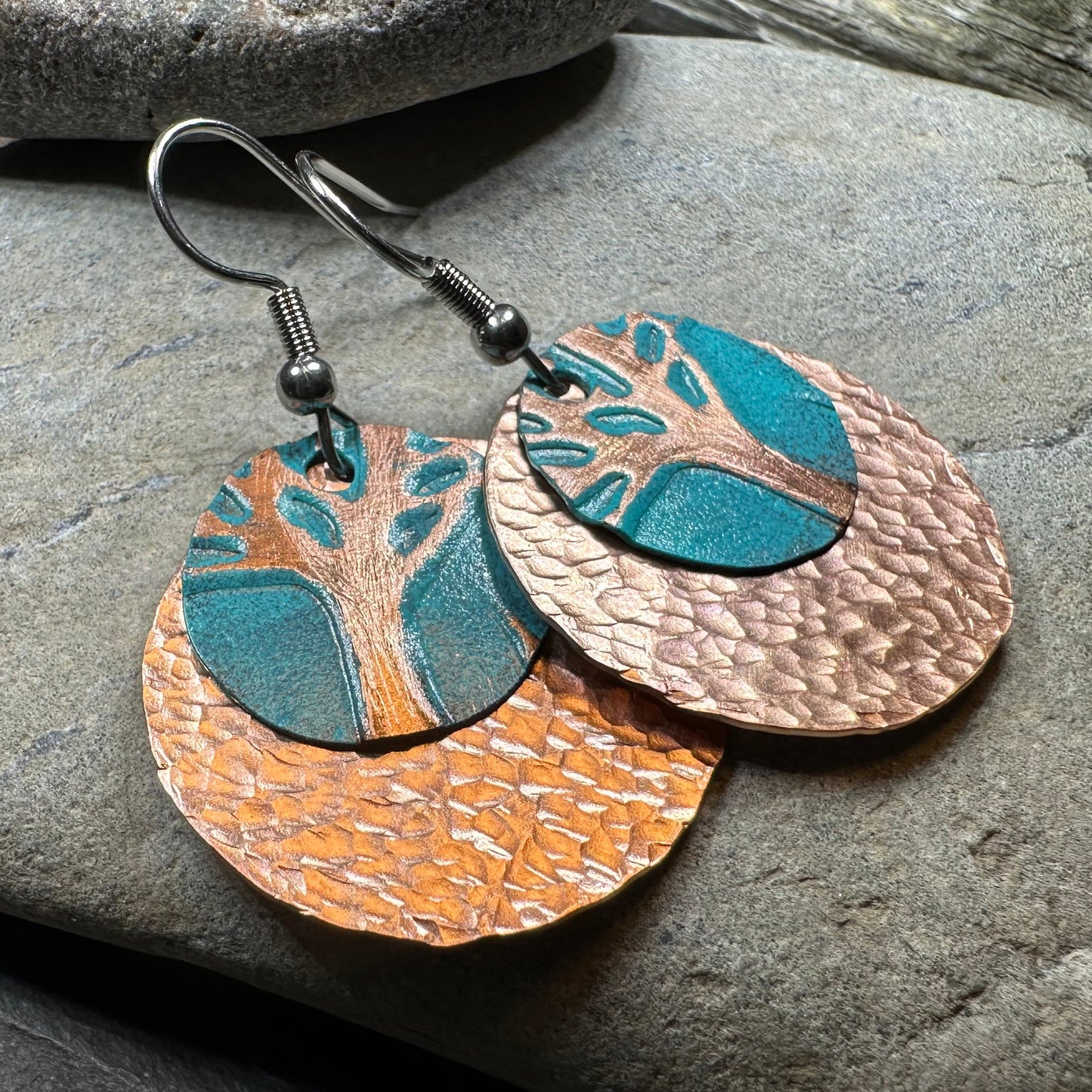 Daydream Tree of Life Copper Earrings — view 4
