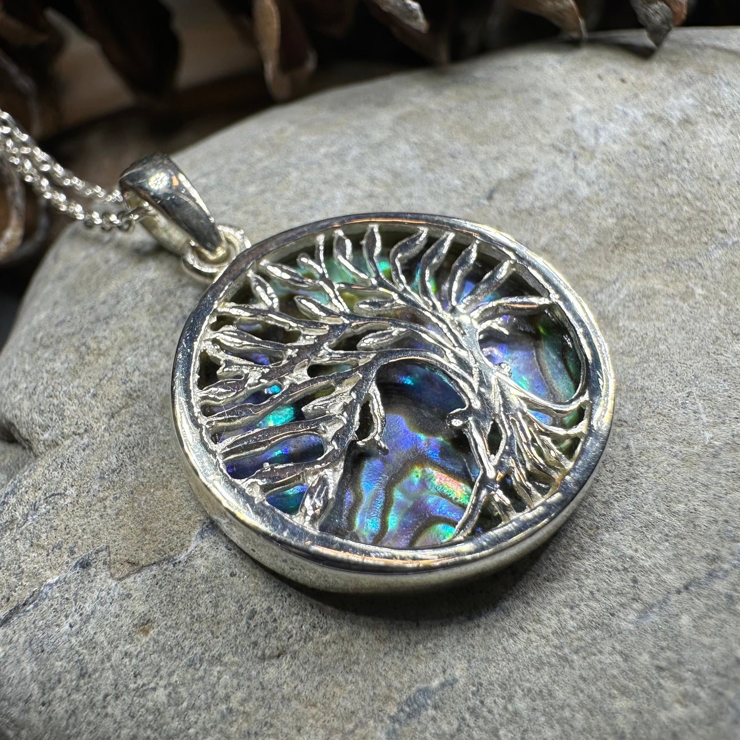 Aila Tree of Life Necklace in Sterling Silver — view 10