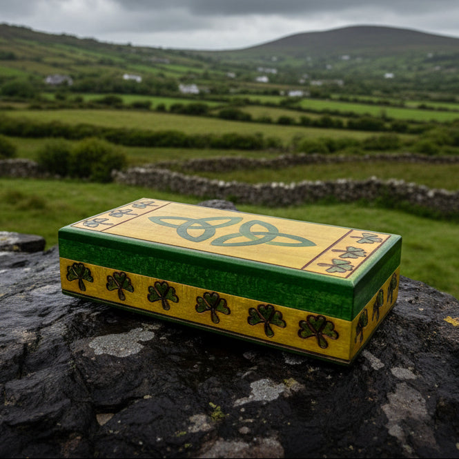 Celtic Trinity Knot Keepsake Box - Handmade Wooden Box