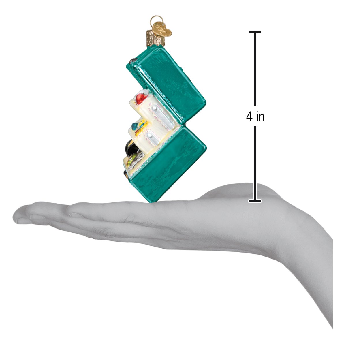 Fishing Tackle Box Ornament - Handblown Glass