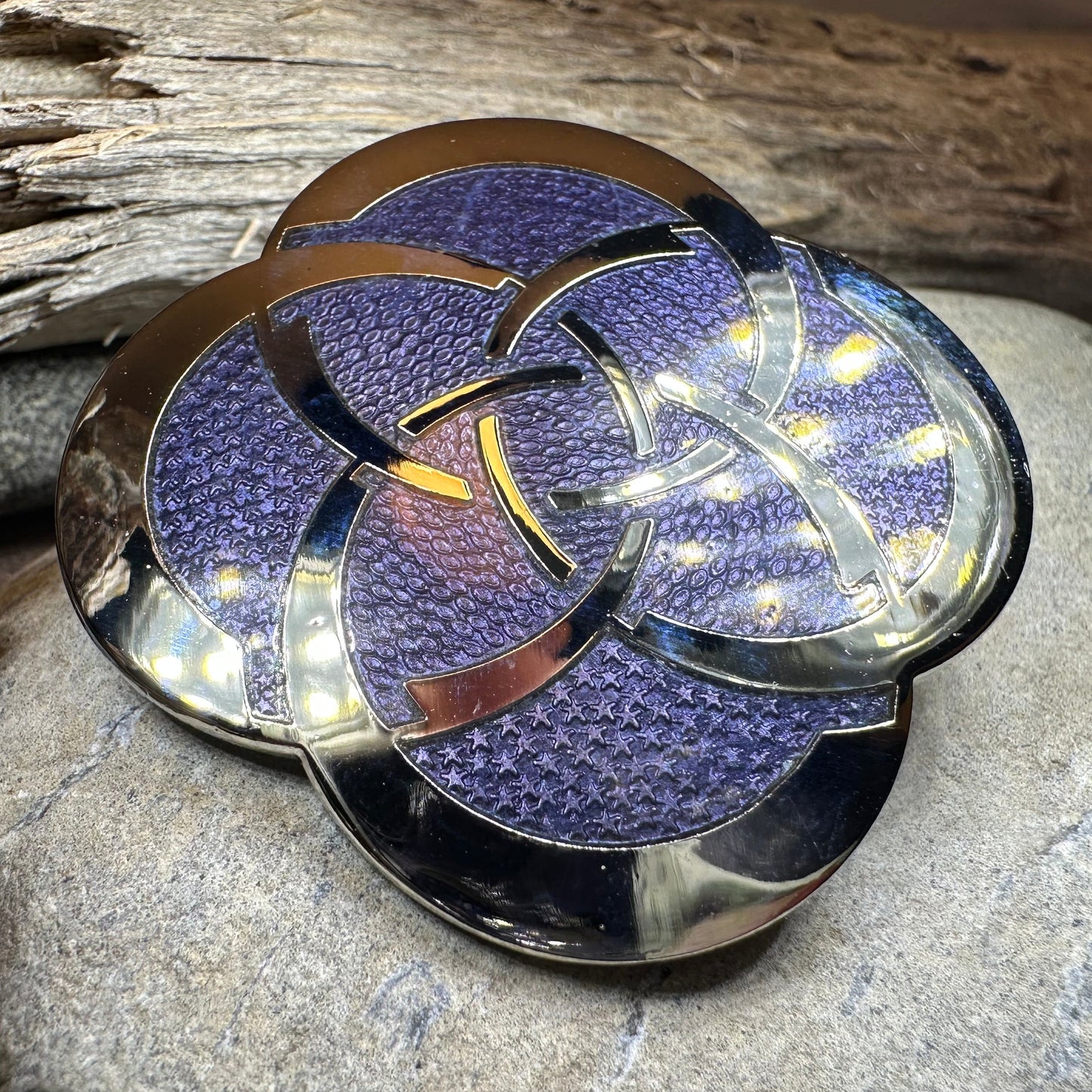 Enamel Dara Celtic Brooch — view 2