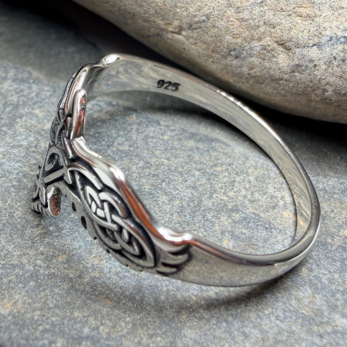 Totem Celtic Raven Ring in Sterling Silver