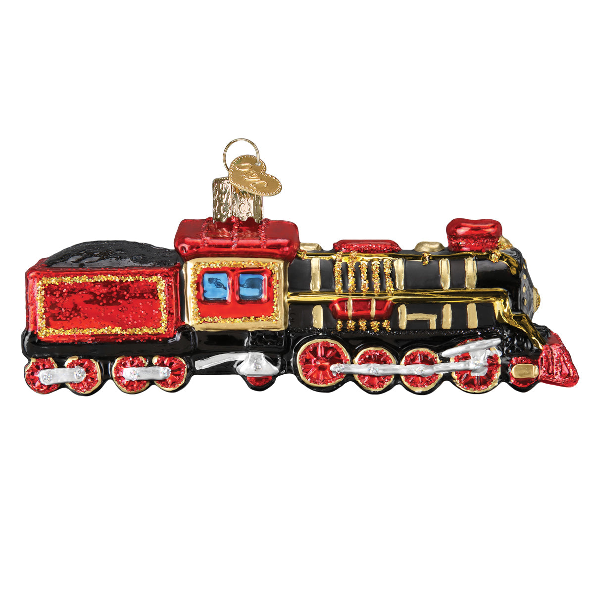 Old Fashioned Train Ornament - Handblown Glass