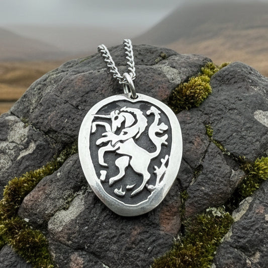 Unicorn of Scotland Pewter Necklace in silver