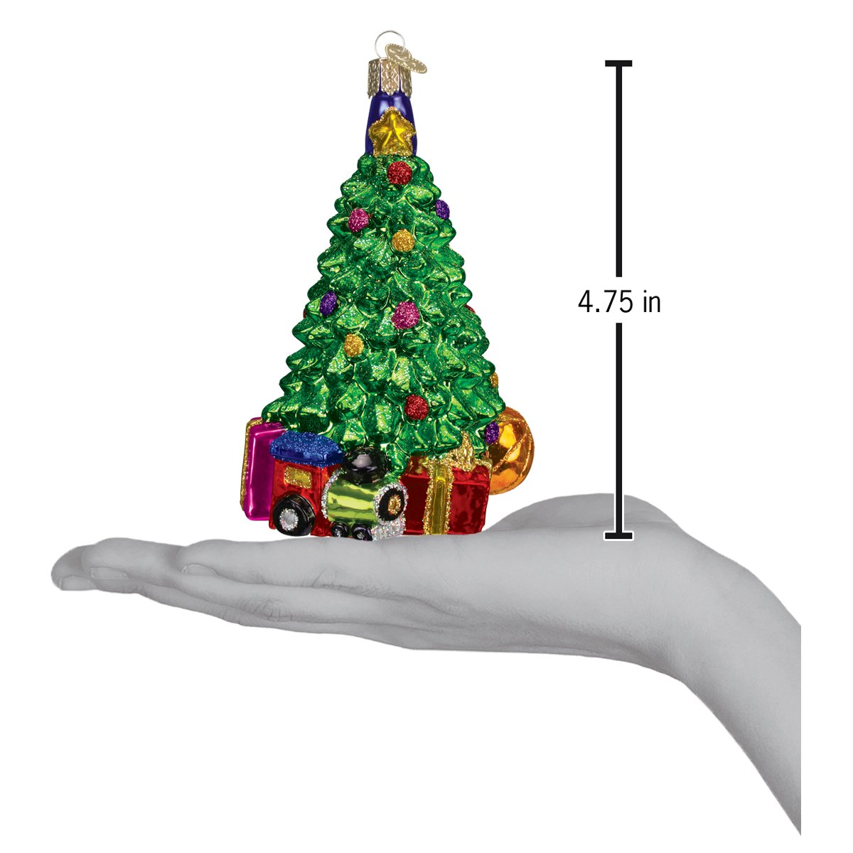 Christmas Morning Tree Ornament  - Handblown Glass