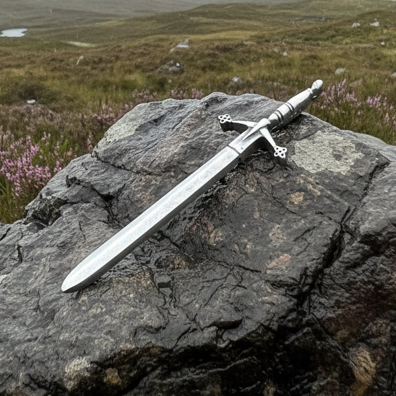 Highland Warrior Claymore Sword Kilt Pin - Handmade in Scotland