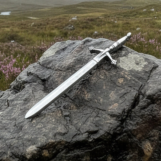Highland Warrior Claymore Sword Kilt Pin - Handmade in Scotland