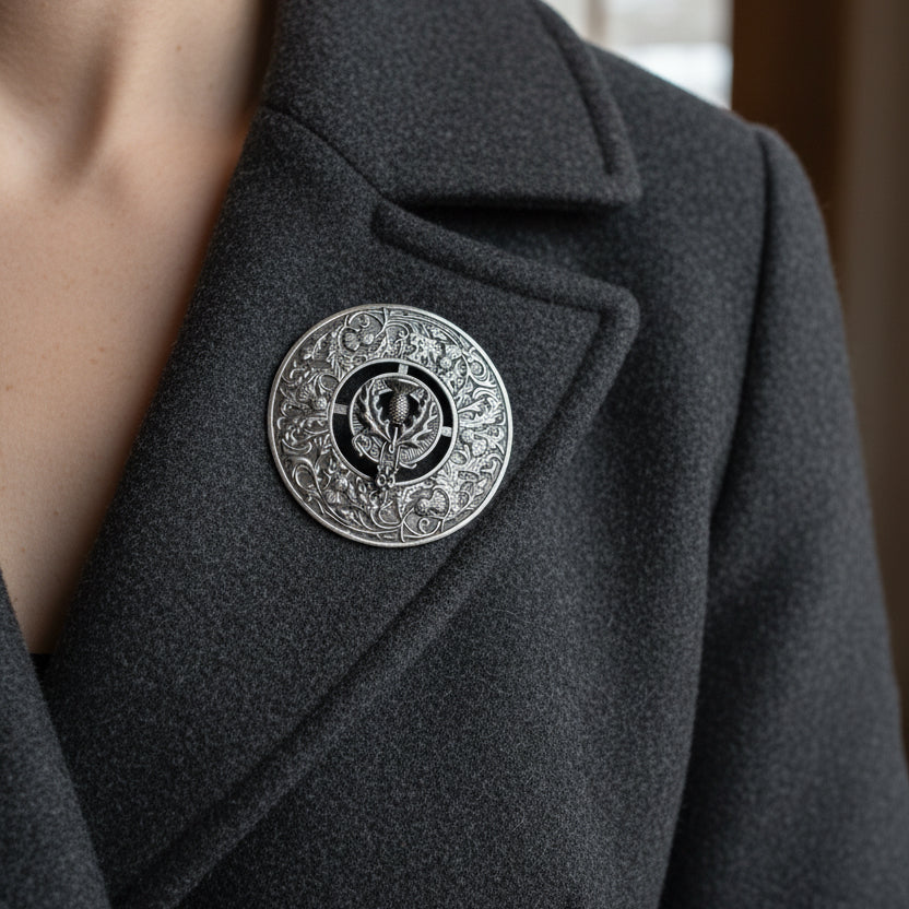 Regal Scotland Thistle Brooch - Handmade in Scotland