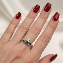 Load image into Gallery viewer, Emerald Meadow Irish Claddagh Ring

